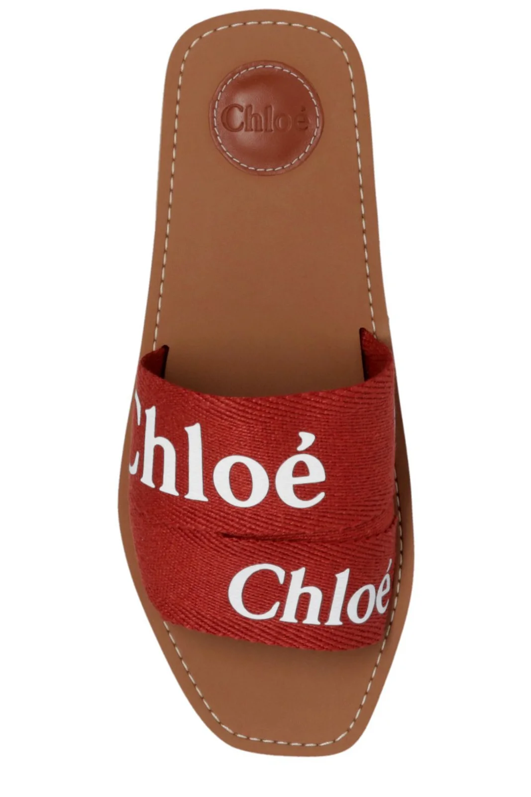 2. image of The Archive Place Logo Printed Slip-On Sandals